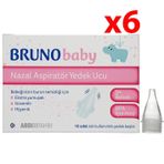 Bruno Baby Nazal 10'lu 6 Adet Aspiratör Yedek Uç