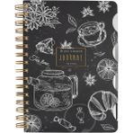 Bruno Visconti Spiralli Defter A5, 4 Ayraçlı, 30 Yap. Çizgili, 30 Yap. Çizgili, 30 Yap. Noktalı, 30 Yap. Düz - Siyah