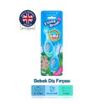Brush-Baby Bebek Diş İpi Etkili Yumuşak Diş Fırçası - Mavi ve Turkuaz - 0-3 Yaş - Çiftli Paket