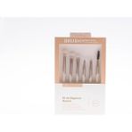 Brush Luxe Collection 6 Parça Profesyonel Makyaj Fırça Seti, Ultra Yumuşak Doğal Kıllı, Allık, Far, Kapatıcı, Eyeliner ve Kaş Şekillendirici (Krem) - Option-1