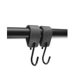 Brute Strength - S kanca deri halkalı - gri - 2X - 12,5 x 2,5 cm - elbise askısı gardırop askısı et kancası deri