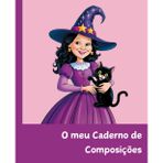 Bruxa com Gatinho - Caderno de Atividades de Escrita e Criatividade | Dyslexia Friendly: Espaço para escrever e desenhar | Papel creme suave | Apoio à caligrafia, expressão pessoal e confiança