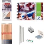 Bruynzeel Eskiz Başlangıç Seti 1 + Dereceli Kalem + A5 Defter + Dağıtıcı Set + Silgi + Açacak + Hamur Silgi - Karışık-Çok Renkli - standart