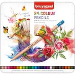 Bruynzeel Expression Colour 24 Renk Kuru Boya Kalem Seti Metal Kutu ile Yüksek Kalite - Renkli