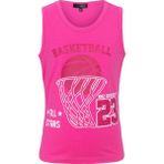 BRZ Collection Basketbol Baskılı Kız Çocuk Sıfır Kol T-Shirt - 3 Yaş - Fuşya
