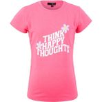 BRZ Collection Baskılı Kız Çocuk Kısa Kollu T-Shirt - 2 Yaş - Fuşya