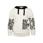 Brz Collection Kids Baskılı Ekru Erkek Çocuk Hoodie Kapüşonlu Sweatshirt