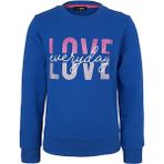 BRZ Collection Love Baskılı Kız Çocuk Sweatshirt - Saks Mavi - 2 Yaş
