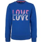 BRZ Collection Love Baskılı Kız Çocuk Sweatshirt - Saks Mavi - 3 Yaş