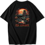 BRZ Collection Oversize Zen Garden T-Shirt - Siyah