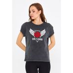 Brz Collection Parça Boyalı Kadın T-Shirt