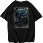 BRZ Collection Unisex Oversize Batman T-Shirt - Siyah - XS