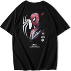 Brz Collection Unisex Oversize Cvla Spiderman T-Shirt - Siyah
