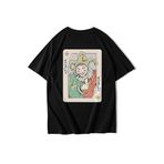 BRZ Collection Unisex Oversize Joker Illustration T-shirt (300, SİYAH, XXL)