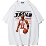 Brz Collection Unisex Oversize Michael Jordan T-Shirt (Beyaz) - XS