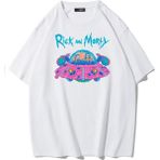 BRZ Collection Unisex Oversize Rick And Morty Space Ship T-Shirt - XL - Beyaz