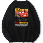Brz Collection Unisex Oversize (Sweatshirt) Şimşek Mcqueen (Sweatshirt) - Siyah - XL