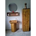 BS Ahşap Doğal masif ahşap banyo dolabı