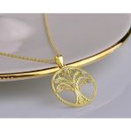 Bs Begisilver 925 Ayar Gümüş Telkari Hayat Ağacı Gold Kolye