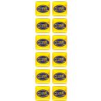 BS.Elektronik Hella Far Etiket - Plaka Pulu - Hella Damla Plaka Pulu 12'li - Etiketçilere Özel - 2 x 2 cm - Sarı