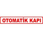 BS.Elektronik Sticker Kımızı Otomatik Kapı Kırmızı Yazı Sticker - 15x2,5 Cm