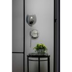 BSA LIGHTING (PİLLİ APLİK) JANSET TEKLİ KROM MODERN APLİK (AÇIK AĞIZLI FÜME CAMLİ)