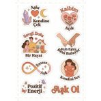 Bsb Aşk Manifest Telefon Laptop Notebook Tablet Defter Matara Stiker Etiket ST2489