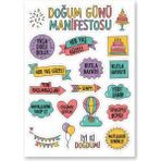 Bsb Doğumgünü Manifesto Telefon Laptop Notebook Tablet Defter Matara Stiker Etiket ST2575