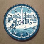 Bsb Izmir Temalı Magnet Saat Buzdolabı Süsü Duvar Saati 10,5cm MS1040