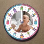 Bsb Kişiye Özel Magnet Saat Buzdolabı Süsü Duvar Saati 10,5cm MS5002