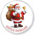 Bsb Noel Yılbaşı Yeni Yıl Telefon Laptop Notebook Tablet Defter Matara Stiker Etiket 18 cm ST2467