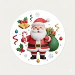 Bsb Noel Yılbaşı Yeni Yıl Telefon Laptop Notebook Tablet Defter Matara Stiker Etiket 18 cm ST2468