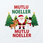 Bsb Noel Yılbaşı Yeni Yıl Telefon Laptop Notebook Tablet Defter Matara Stiker Etiket 18CM ST2420