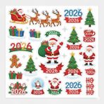 Bsb Noel Yılbaşı Yeni Yıl Telefon Laptop Notebook Tablet Defter Matara Stiker Etiket ST2446