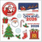Bsb Noel Yılbaşı Yeni Yıl Telefon Laptop Notebook Tablet Defter Matara Stiker Etiket ST2454