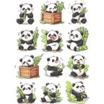 Bsb Panda Telefon Laptop Notebook Tablet Defter Matara Stiker Etiket ST2263