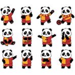 Bsb Panda Telefon Laptop Notebook Tablet Defter Matara Stiker Etiket ST2371