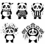 Bsb Panda Telefon Laptop Notebook Tablet Defter Matara Stiker Etiket ST2373