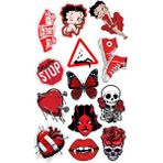 Bsb Popüler Kırmız Telefon Laptop Notebook Tablet Defter Matara Stiker Etiket ST7042