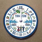 Bsb Trabzon Temalı Magnet Saat Buzdolabı Süsü Duvar Saati 10,5cm MS1068