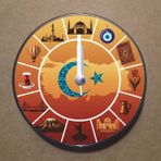 Bsb Türkiye Temalı Magnet Saat Buzdolabı Süsü Duvar Saati 10,5cm MS1074