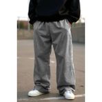 BSBSPOR Baggy Bol Eşofman Altı Iki Stil ; Ister Bol Paça Ister Dar Paça Erkek Kadın Unisex - Koyu Gri - 10XL