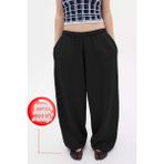 BSBSPOR Baggy Bol Tarz Kesim Paçası Lastikli Eşofman Altı Yazlık Erkek/kadın - 11XL - Siyah