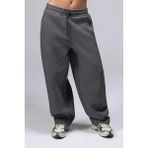 BSBSPOR Kadın Mevsimlik Salaş Geniş Rahat Paça Yan Cepli Eşofman Altı Baggy - Füme - XL