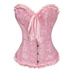 Bslingerie® Kadın Brokar Büstiyer Korse, pinguin gri, XXL