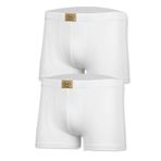 BSM 44203 2'li Stretch Beyaz Kısa Erkek Boxer