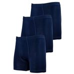 BSM Bsm Erkek 3'lü Paket Pamuklu Lastik Bel Uzun Boxer 14103 Lacivert XL