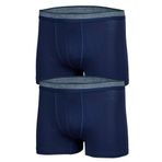 Bsm Erkek 2' li Stretch Boxer 44253 Koyu Gri B0120M044253 Lacivert 3XL