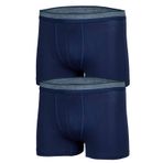 Bsm Erkek 2' li Stretch Boxer 44253 Koyu Gri B0120M044253 Lacivert L
