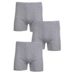 Bsm Erkek 3 lü Ribana Boxer 14873 Gri Melanj L
